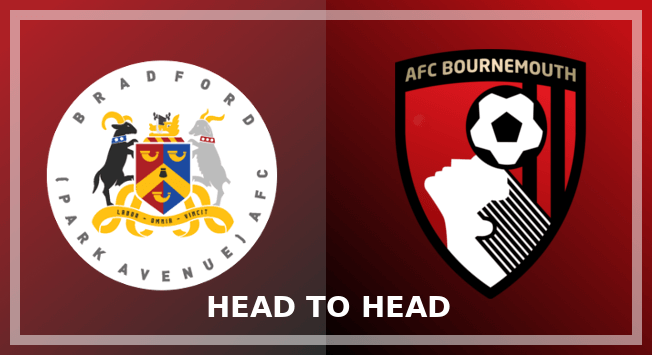 Image of the Bradford (Park Avenue) and AFC Bournemouth crests side by side