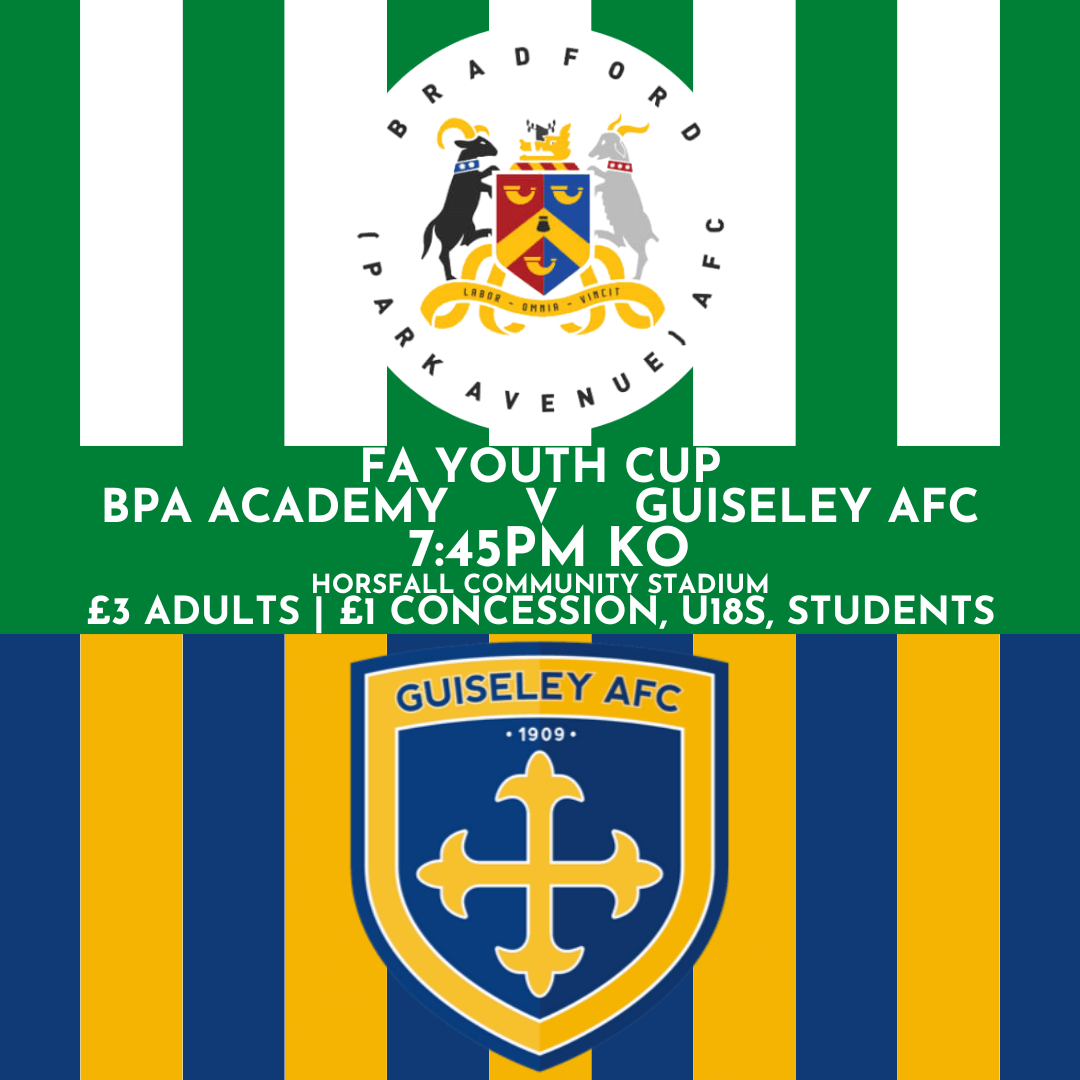 Bradford (Park Avenue) AFC News FA YOUTH CUP DETAILS