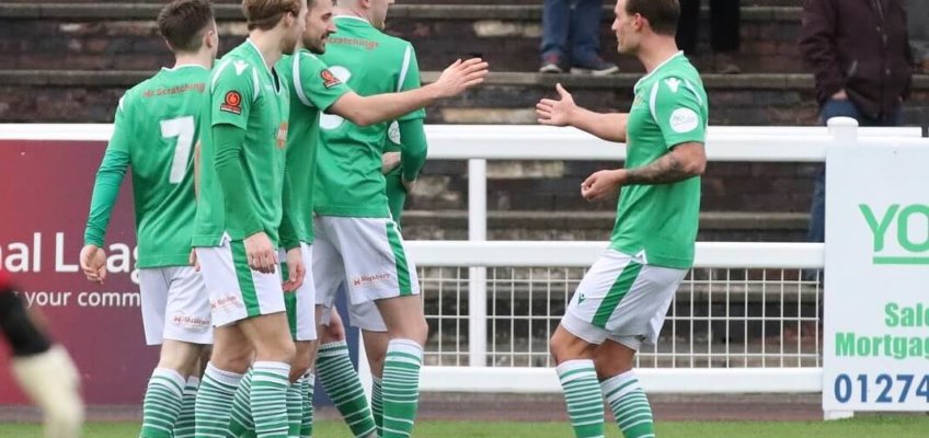 Celebrations after Dockerty's goal