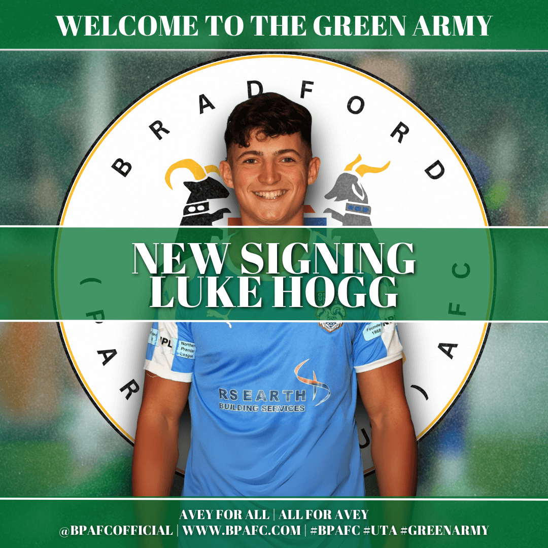 Bradford (Park Avenue) AFC News - LUKE HOGG IS LATEST ADDITION TO ...