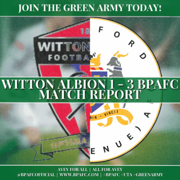 Match Report: Witton Albion 1 – 3 Bradford (Park Avenue) (FA Trophy)