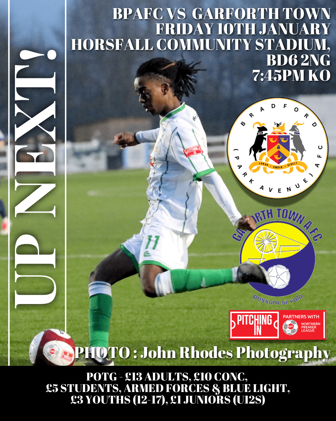 Bradford (Park Avenue) AFC News - UP NEXT AT THE HORSFALL – BRADFORD ...