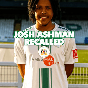 Ashman Recalled from Mickleover Loan