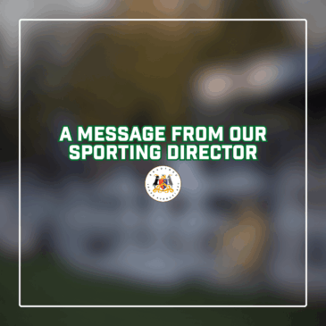 Message from our Sporting Director